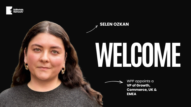 Welcome graphic announcing Selen Ozkan's appointment at WPP Media.