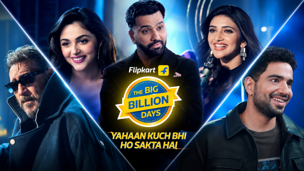 Flipkart Big Billion Days promotional collage featuring its campaign cast.