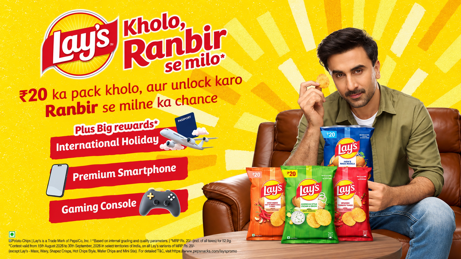 Lay’s Makes Its Rs 20 Pack the Ticket to a Ranbir Kapoor Meet-and-Greet