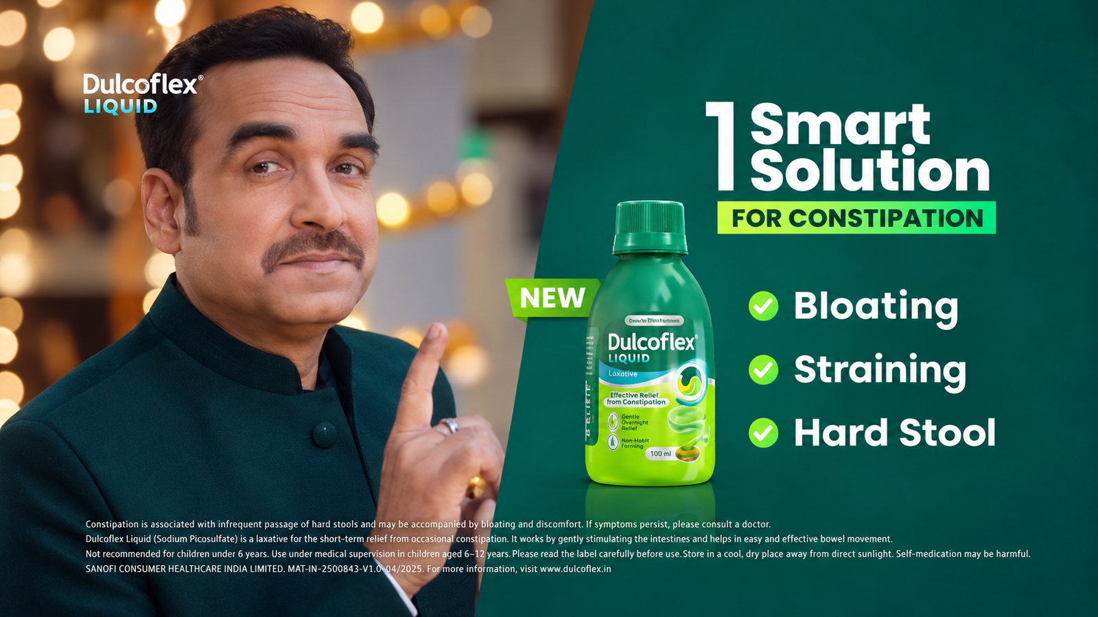 Pankaj Tripathi fronts Dulcoflex Liquid’s ‘One Smart Solution’ Campaign by Opella