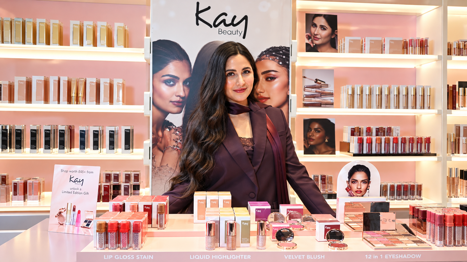 Kay Beauty marks first year in the UK with Katrina Kaif at Space NK